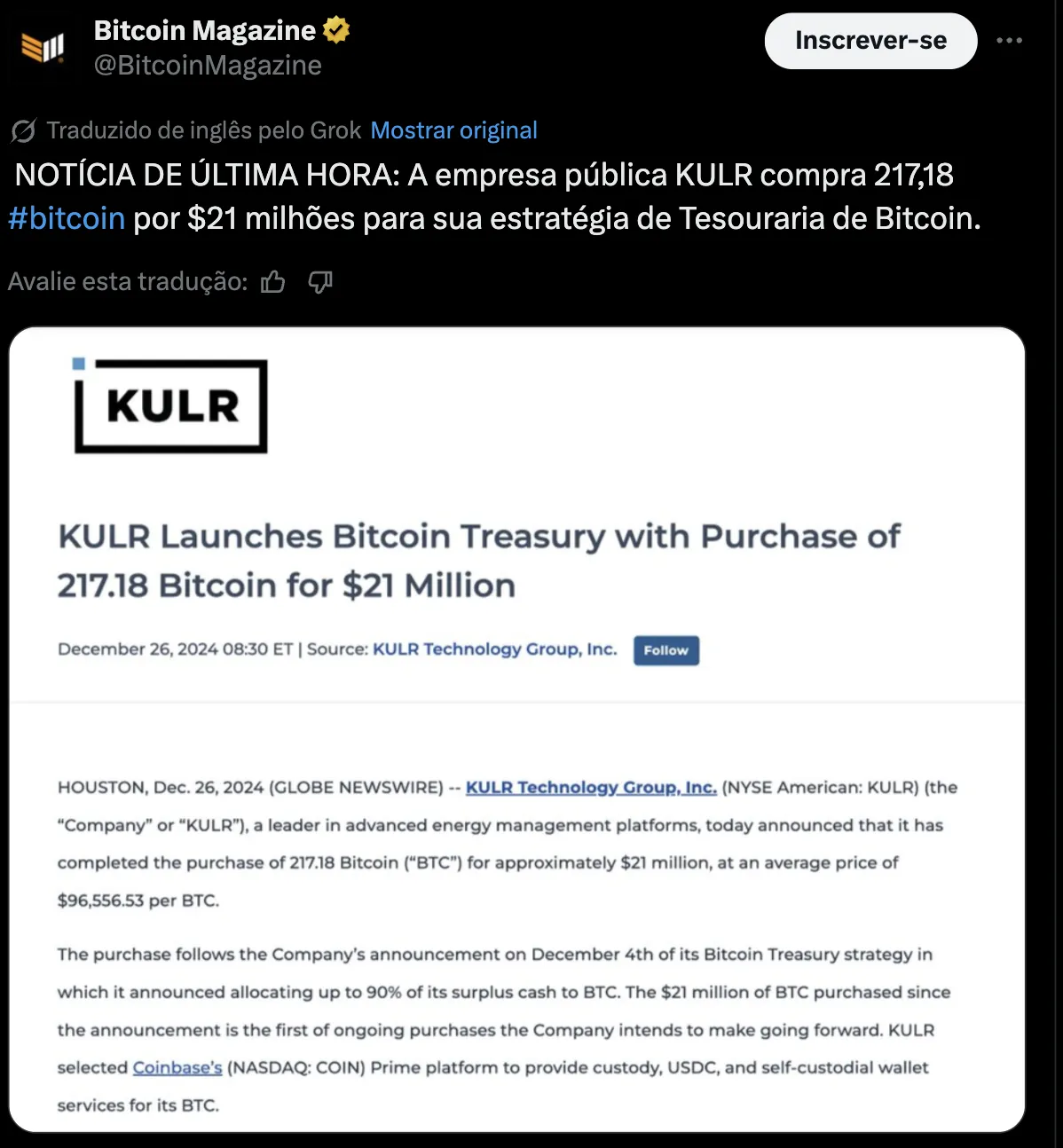 Jornalista cobrindo legislação de Bitcoin