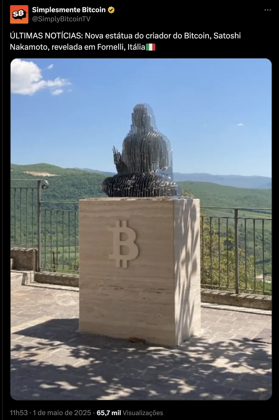 Mural de arte sobre Bitcoin