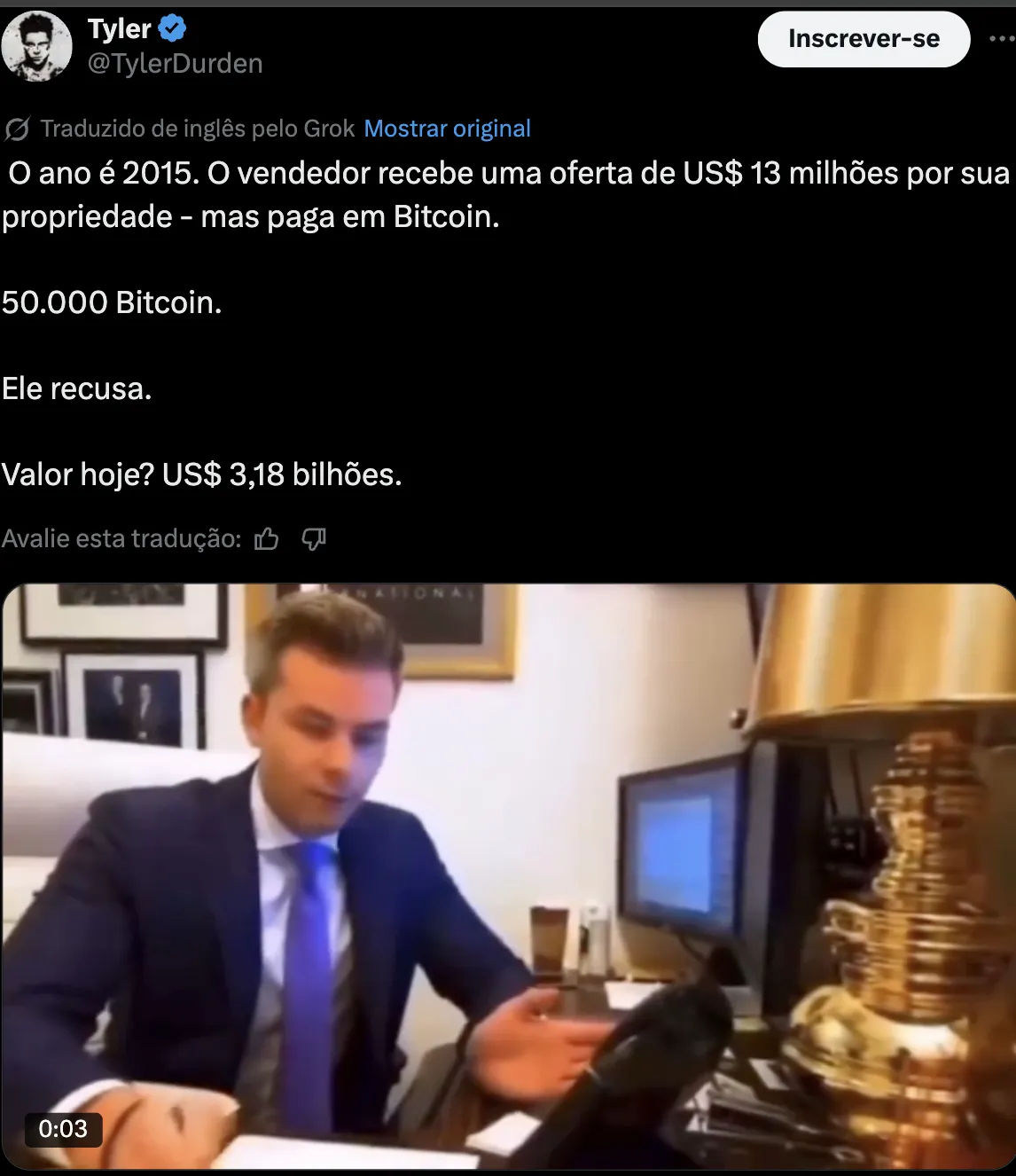 Grafite de Bitcoin em uma parede