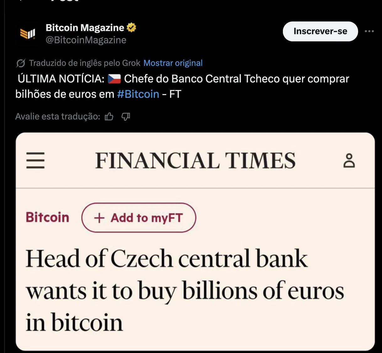 Manifestação a favor do Bitcoin