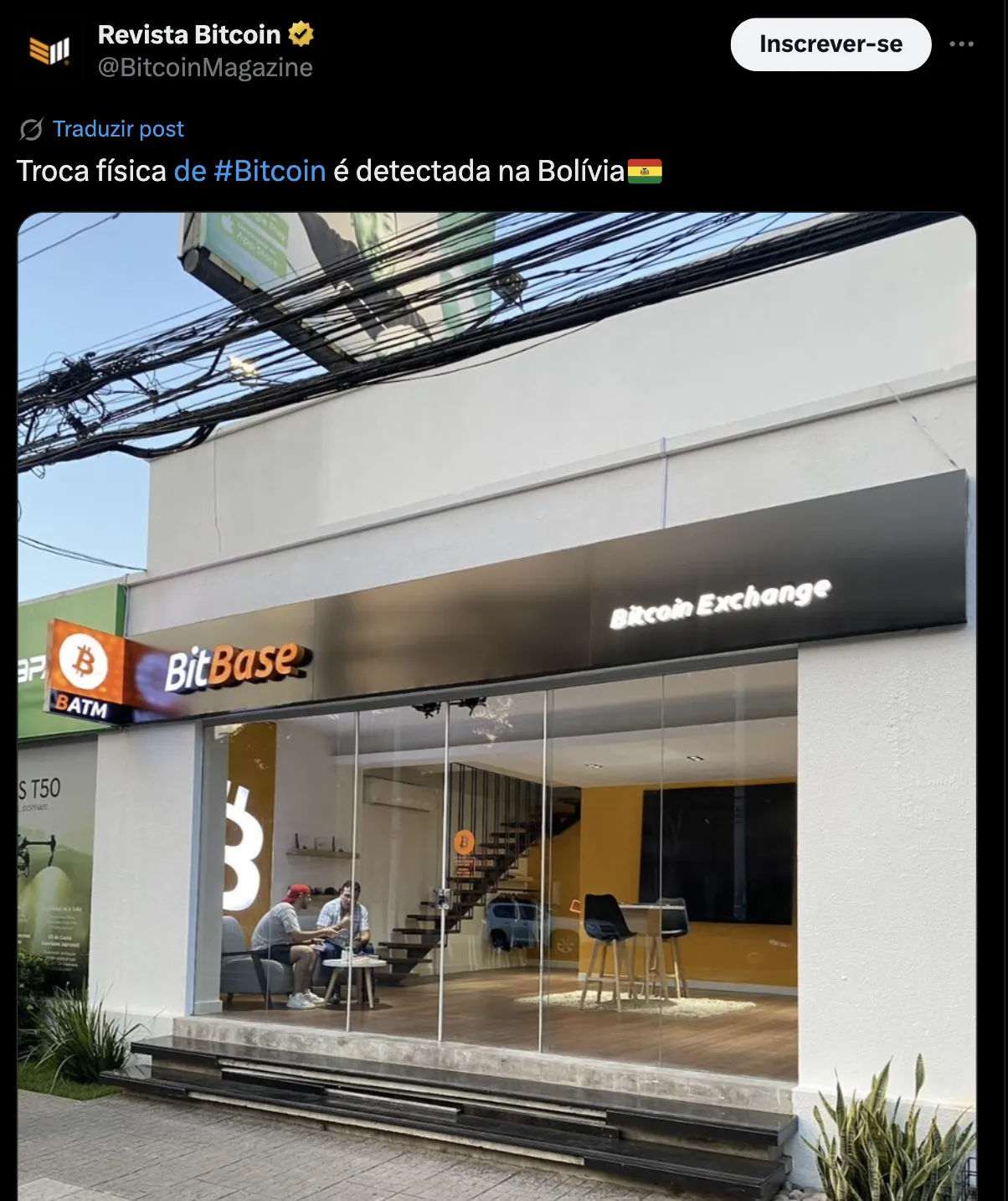 Gráfico de preço do Bitcoin