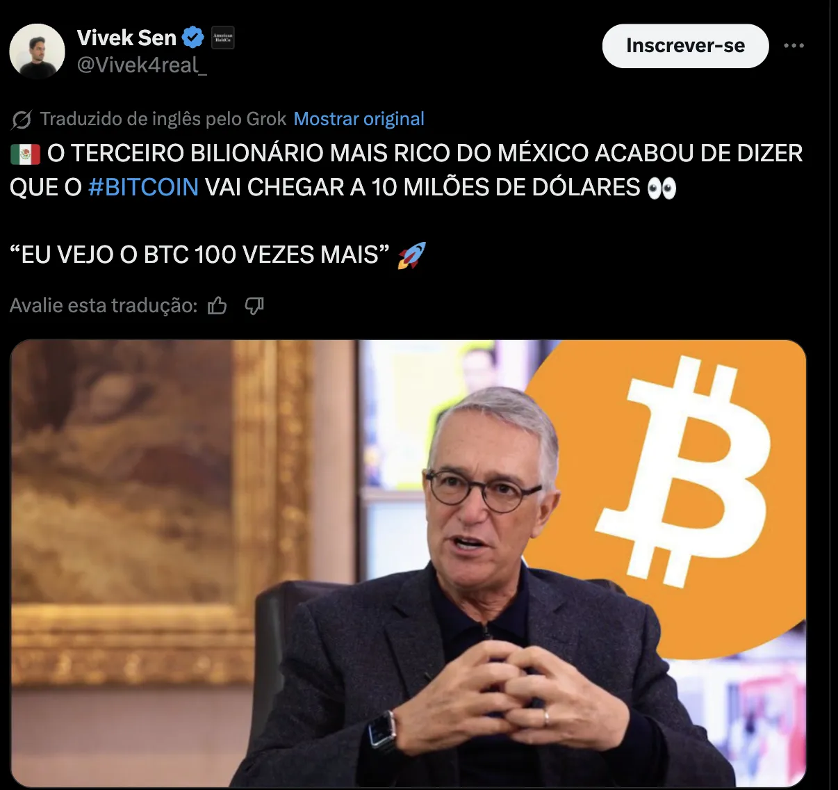 Entrevista sobre legislação de Bitcoin